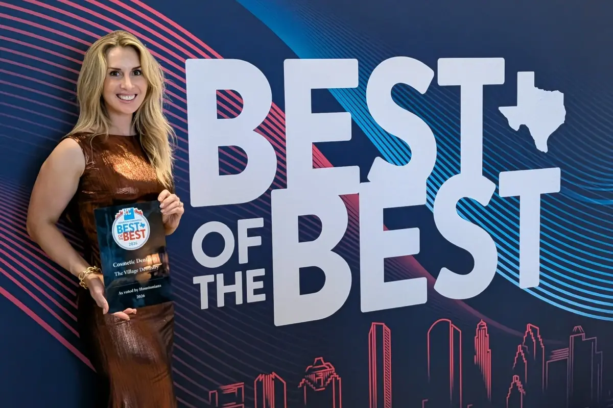 Houston Chronicle Best of the Best Cosmetic Dentistry Award winner from The Village Dentistry in Houston, Texas.